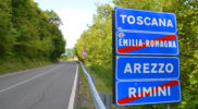 L’ingresso da nord alla exclave toscana di Ca’ Raffaello (foto Daniele Dei)